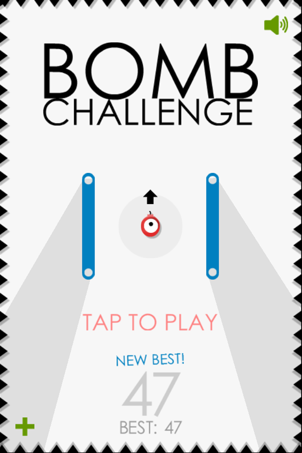 Bomb Challenge Game Over Screen Screenshot.