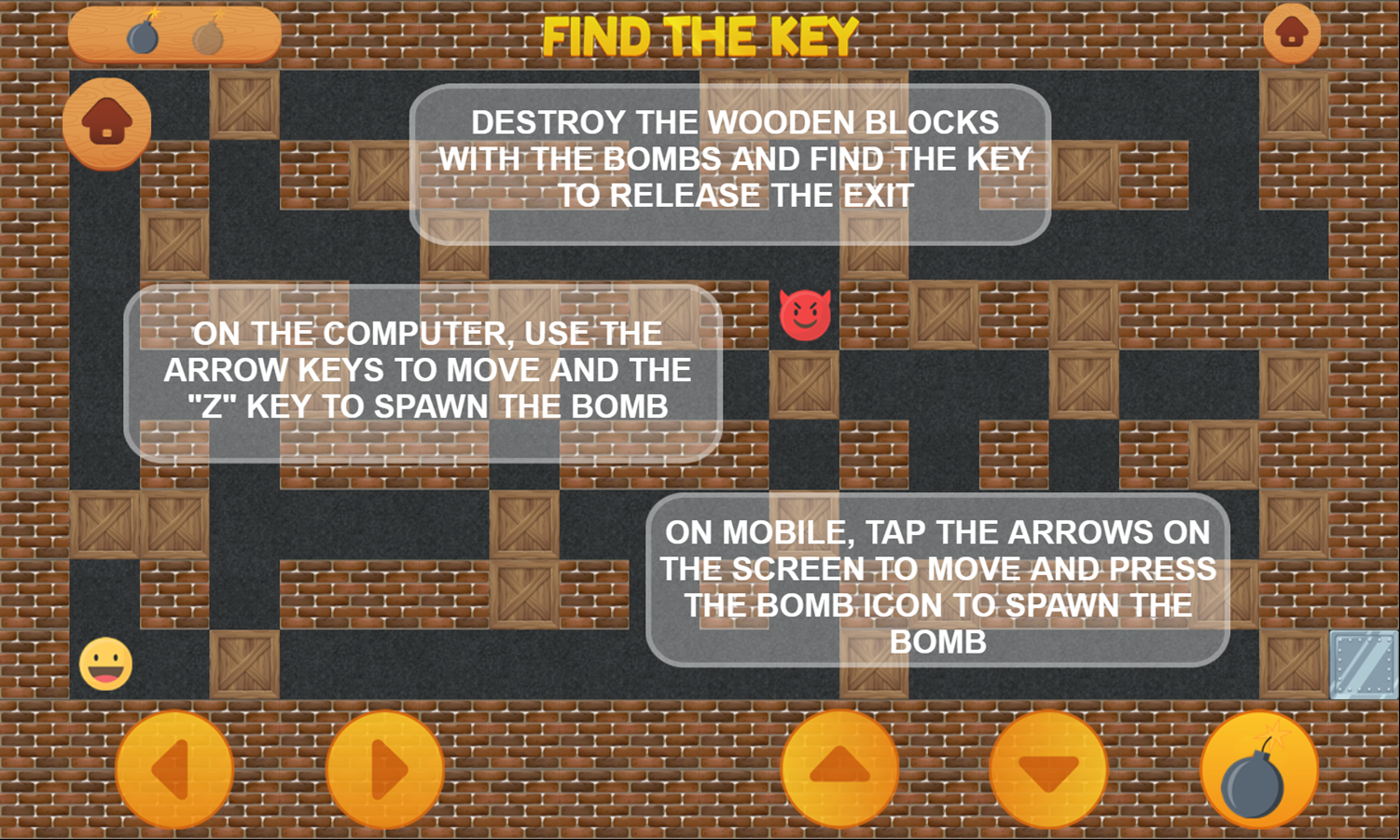 Bomberman Emoji Game How To Play Screenshot.