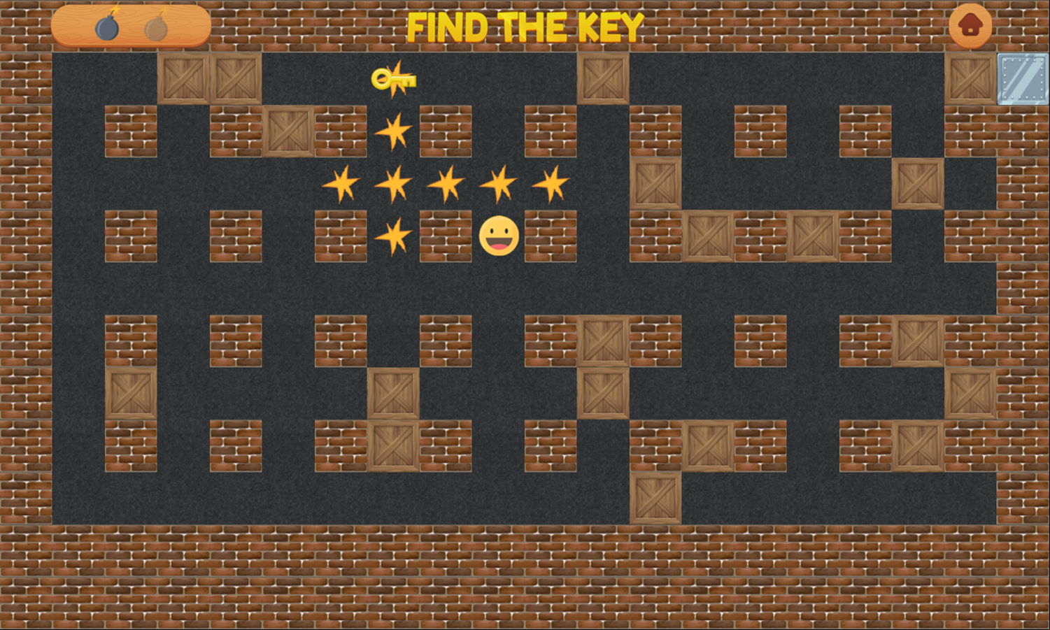 Bomberman Emoji Game Level Play Screenshot.