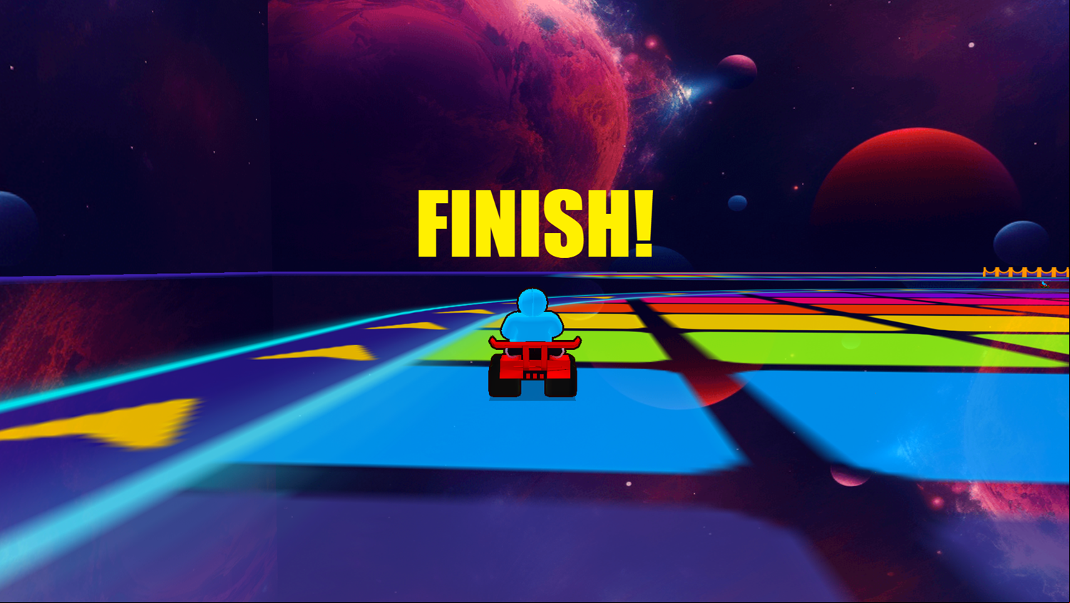 Boom Wheels Game Level Finish Screenshot.