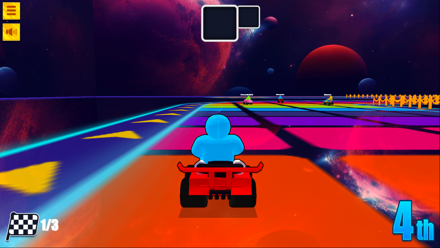 Boom Wheels Game Level Play Screenshot.