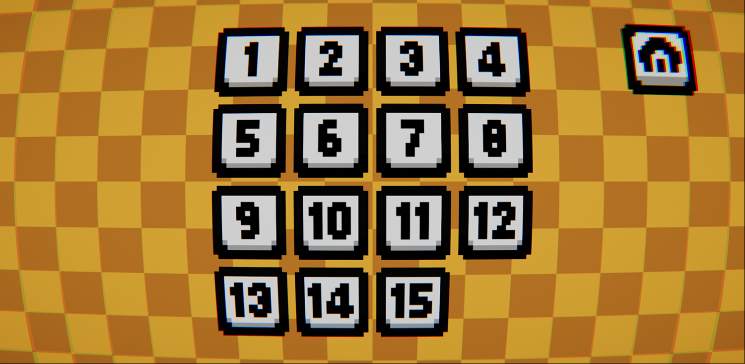 Borderless Game Level Select Screen Screenshot.