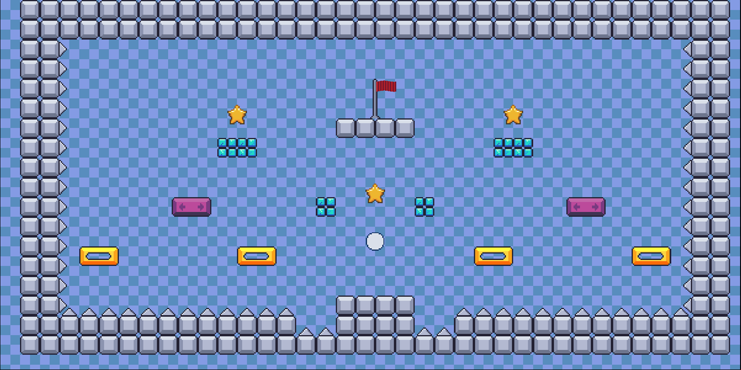 Bounce Ball Game Final Level Screenshot.