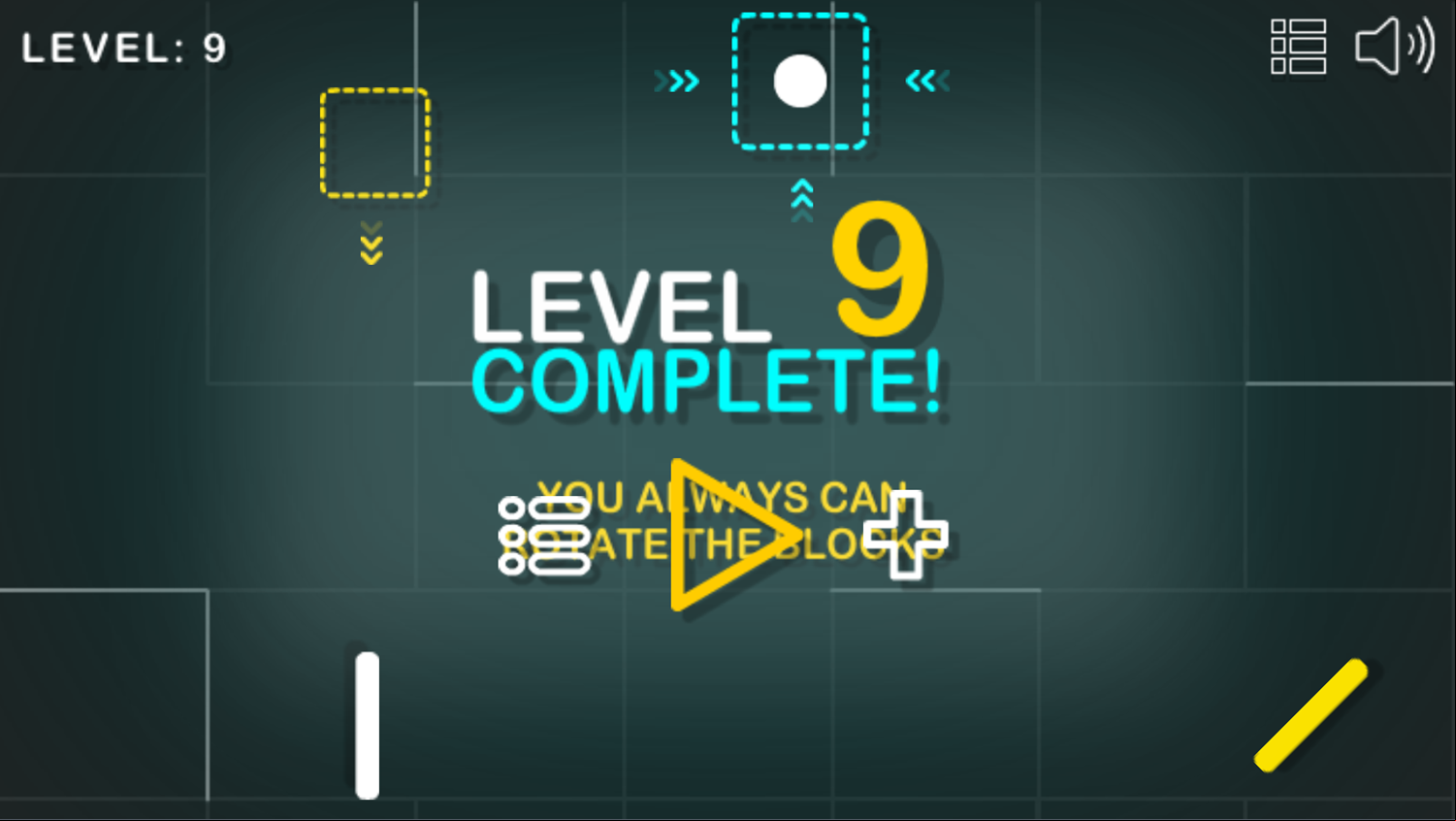 Bounce Ball Game Level Complete Screen Screenshot.