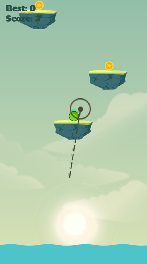 Bouncing Ball Game Start Screenshot.