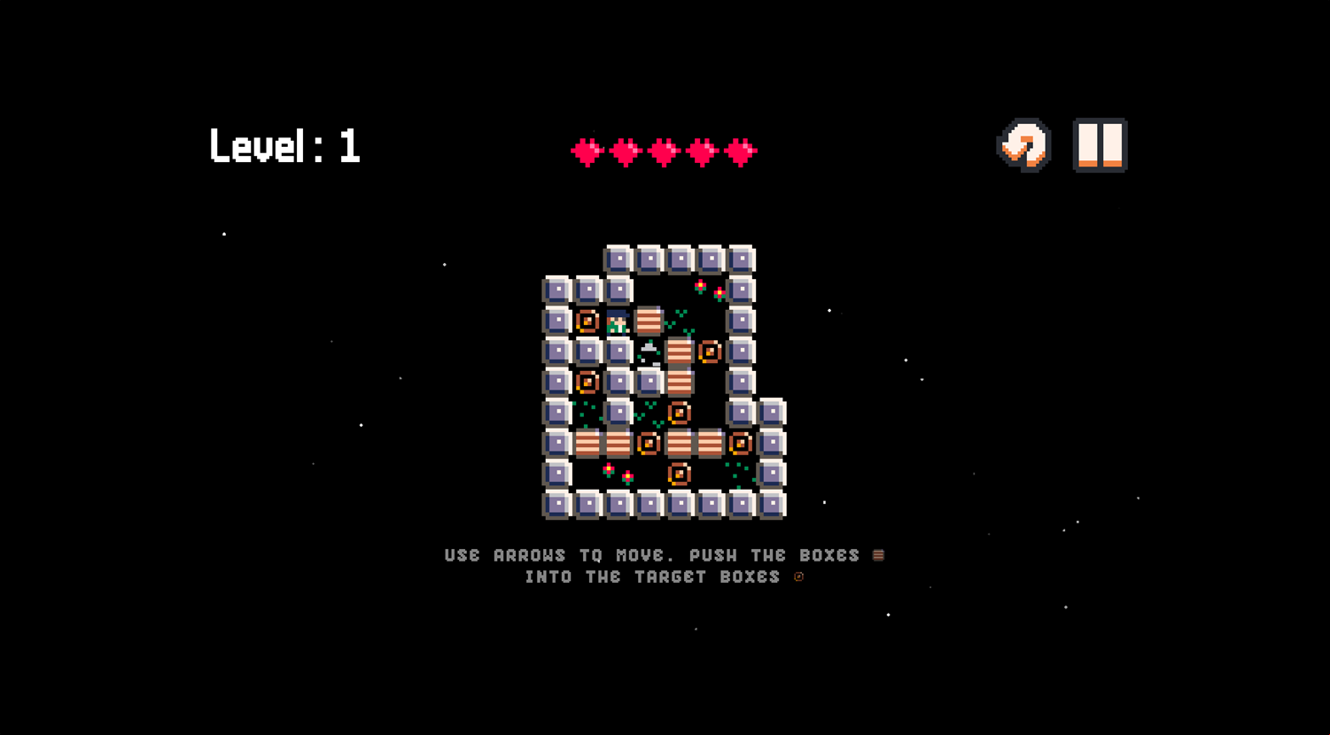 Box Boy Game Level Start Screenshot.