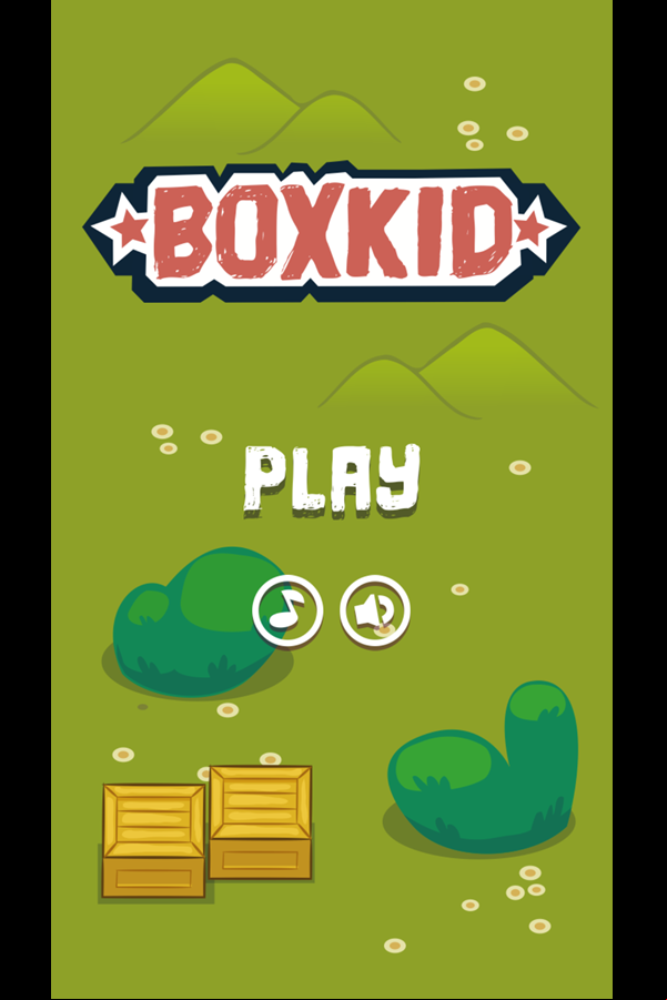 BoxKid Game Welcome Screenshot.