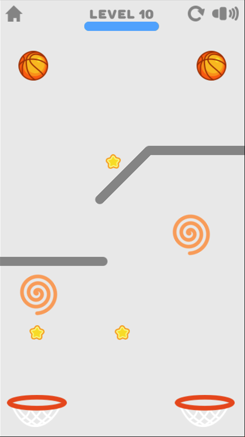 Brain Dunk Game Level With 2 Balls Screenshot.