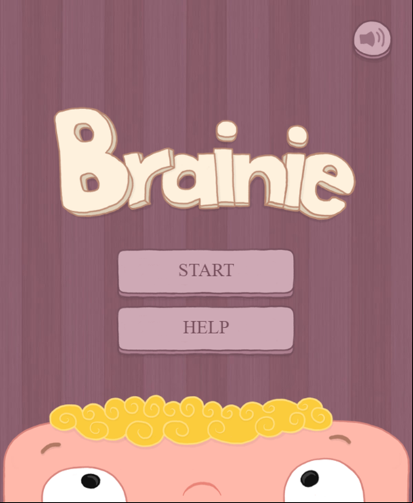Braine Game Welcome Screen Screenshot.