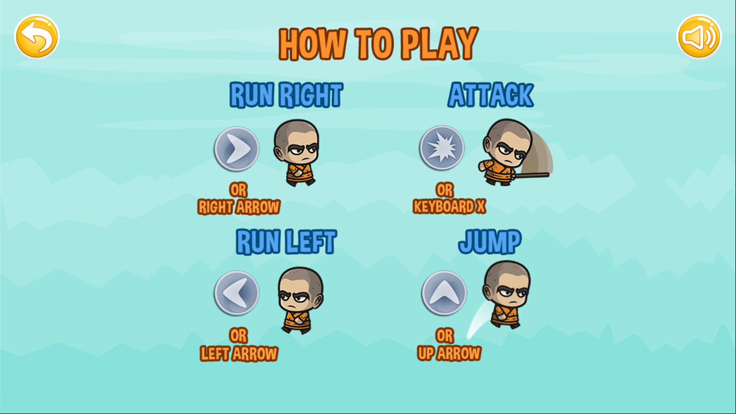 Brave Warriors Game How to Play Screen Screenshot.