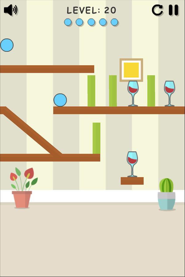 Break The Cup Game Final Level Screenshot.