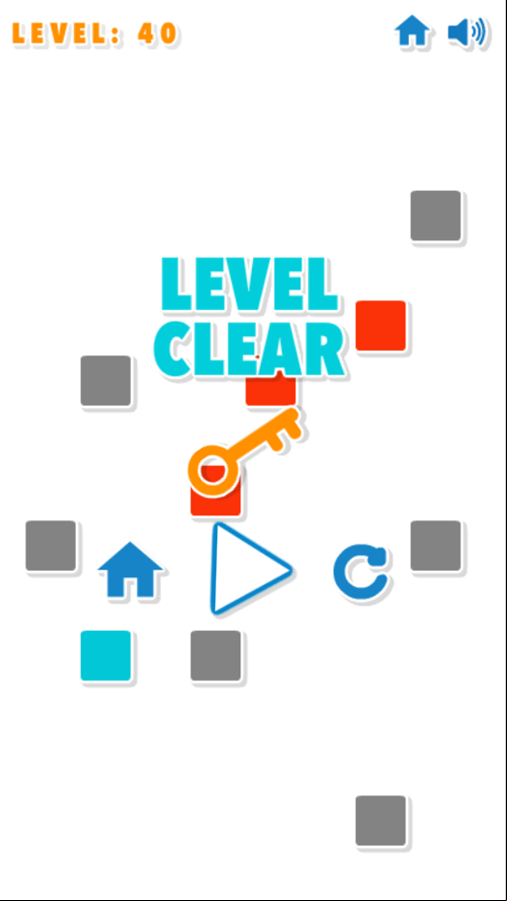 Break The Key Game Level Clear Screen Screenshot.