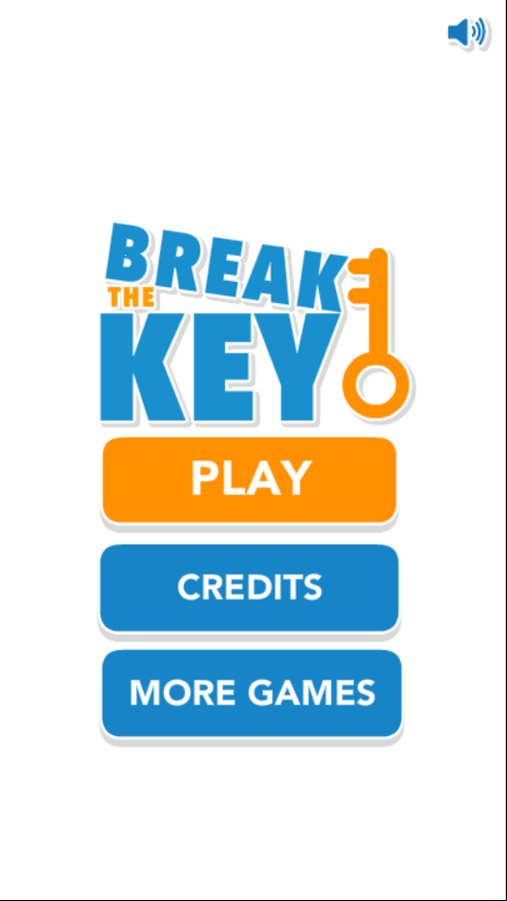 Break The Key Game Welcome Screen Screenshot.