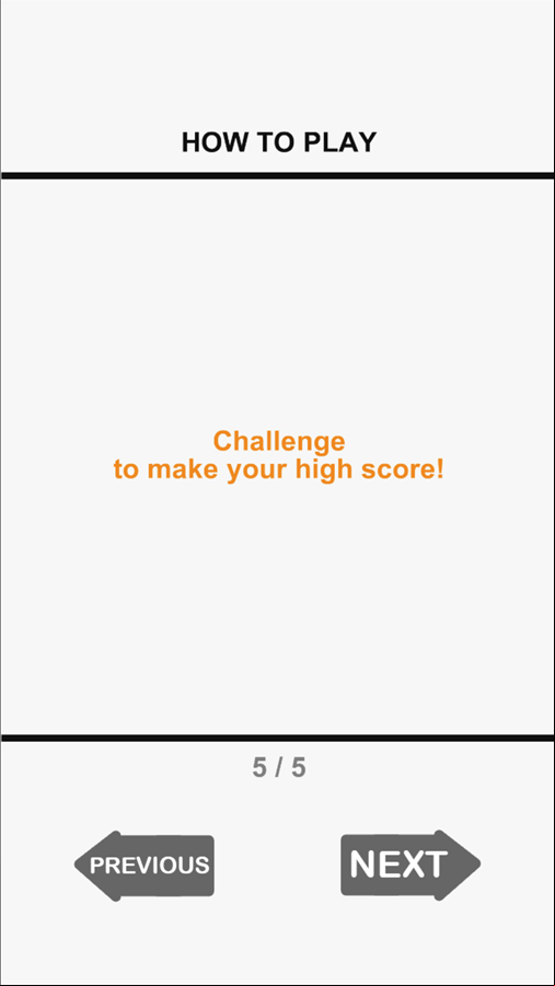 Bricks Breaker Game How to Play High Score Information Screen Screenshot.