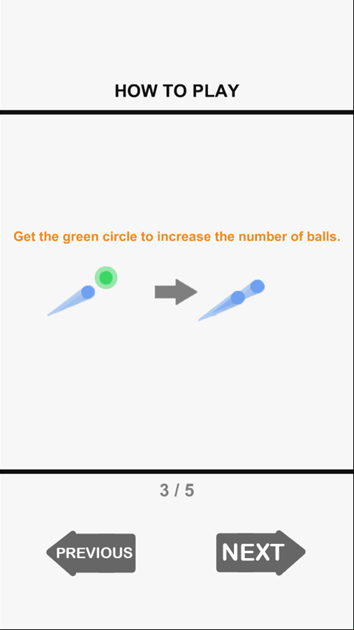 Bricks Breaker Game How to Increase Balls Screen Screenshot.