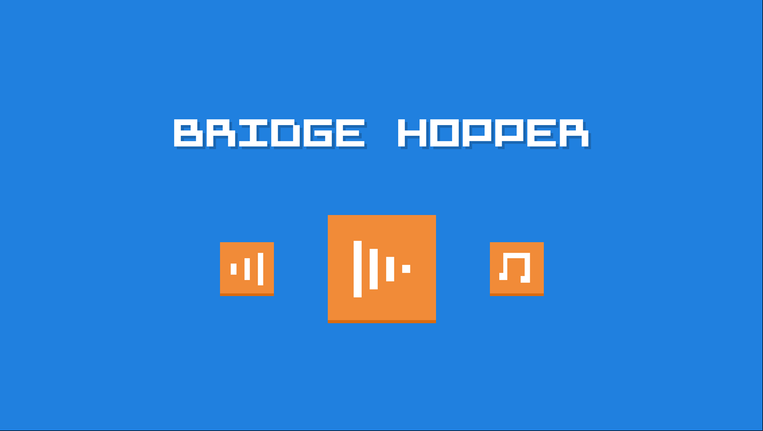 Bridge Hopper Game Welcome Screen Screenshot.