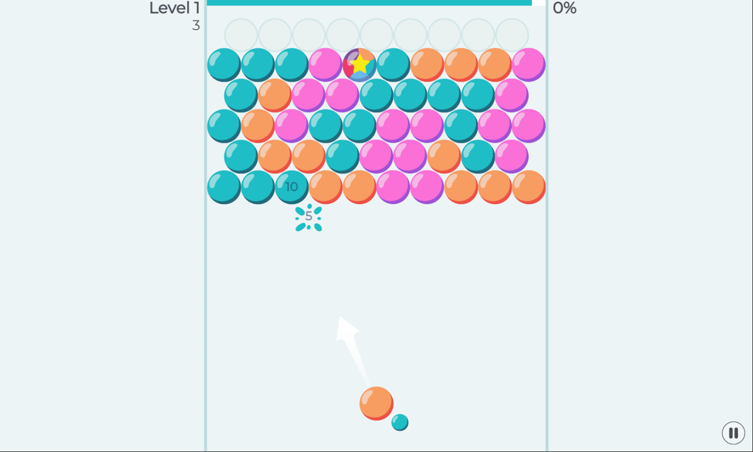 Bubble Defense Game Screenshot.