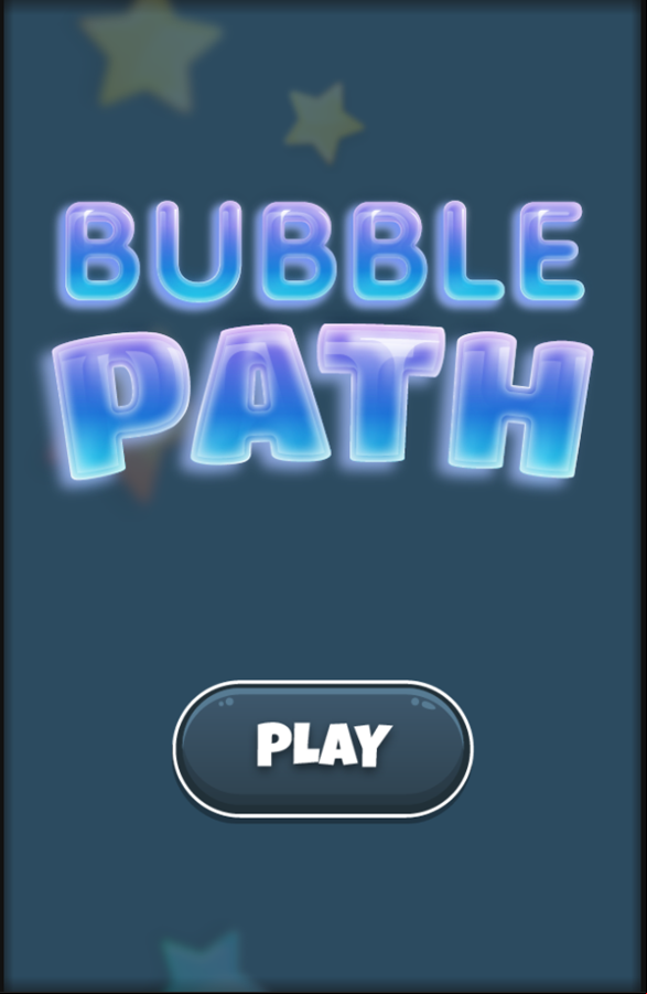 Bubble Path Game Welcome Screen Screenshot.