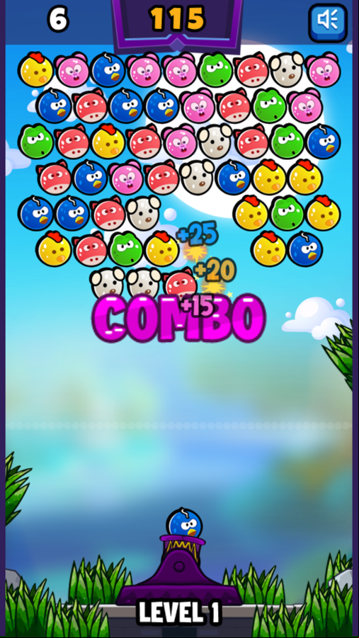 Bubble Pet Saga Game Start Screenshot.