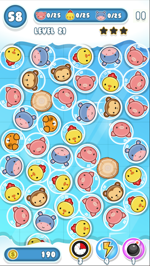 Bubble Pop Game Animal Theme Screenshot.