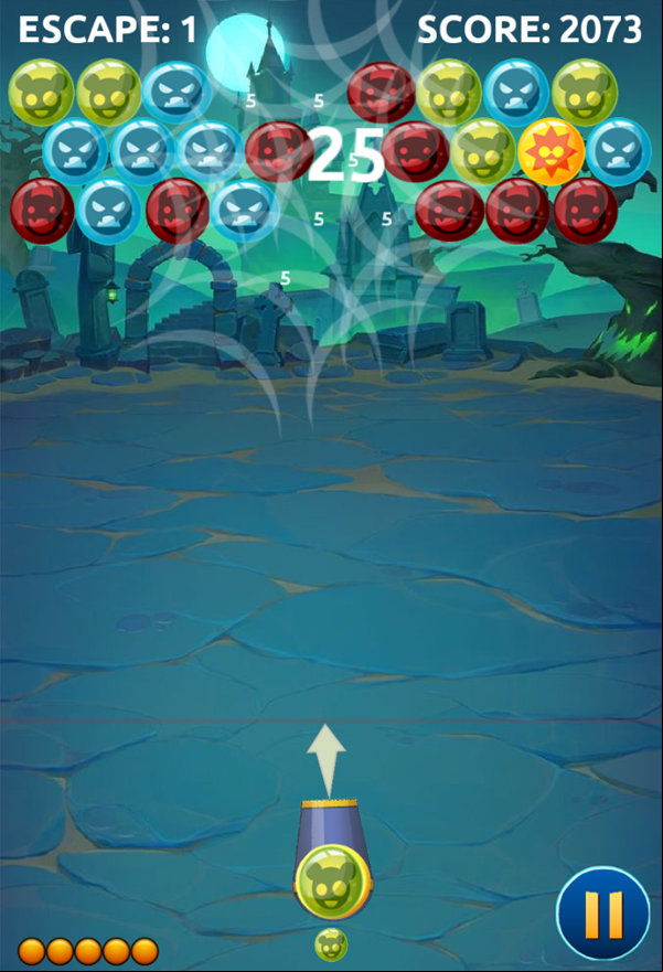 Bubble Shooter Game Play Screenshot.