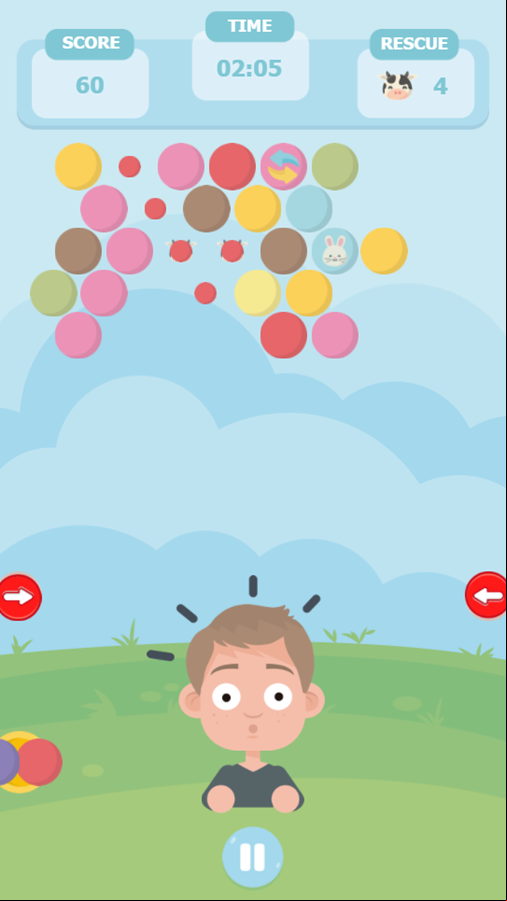Bubble Shooter Rescue The Animals Game Play Screenshot.
