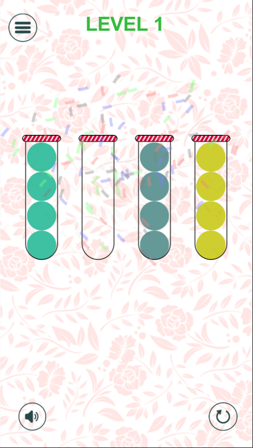 Bubble Sort Game Level Complete Screenshot.