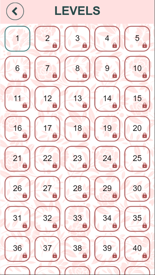 Bubble Sort Game Levels Select Screenshot.