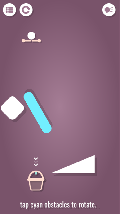 Bucket Ball Game Cyan Obstacle Rotated Screenshot.