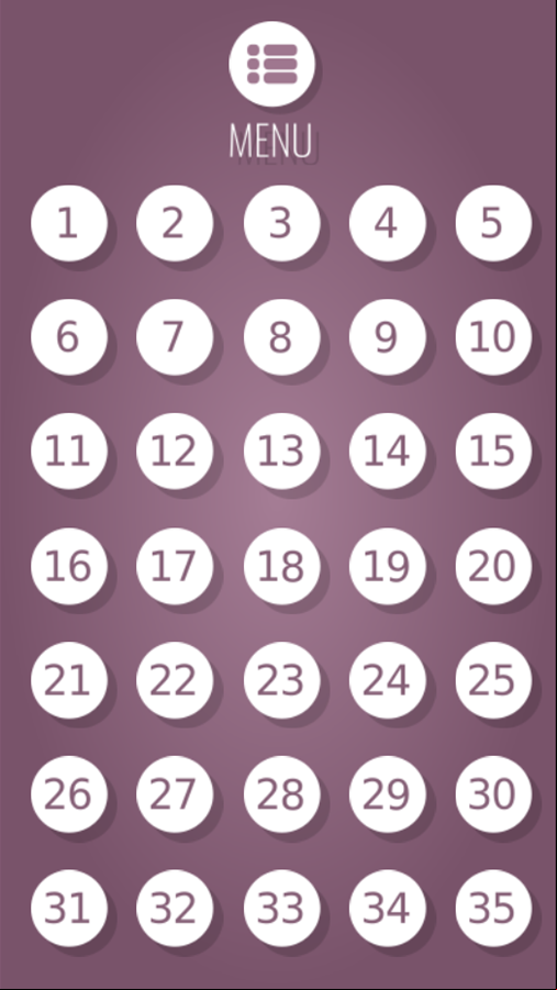 Bucket Ball Game Level Select Screen Screenshot.