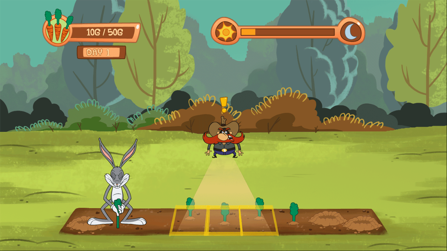 Bugs Bunny Carrot Crisis Game Screenshot.