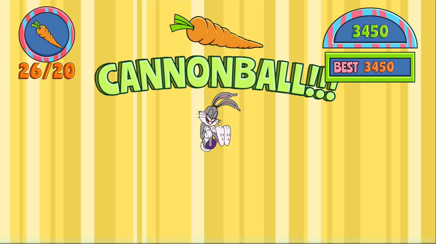 Bugs Bunny Dare Diver Game Play Screenshot.
