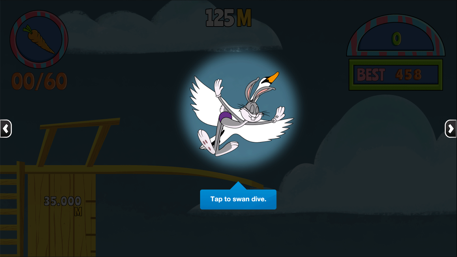 Bugs Bunny Dare Diver How To Play Screenshot.