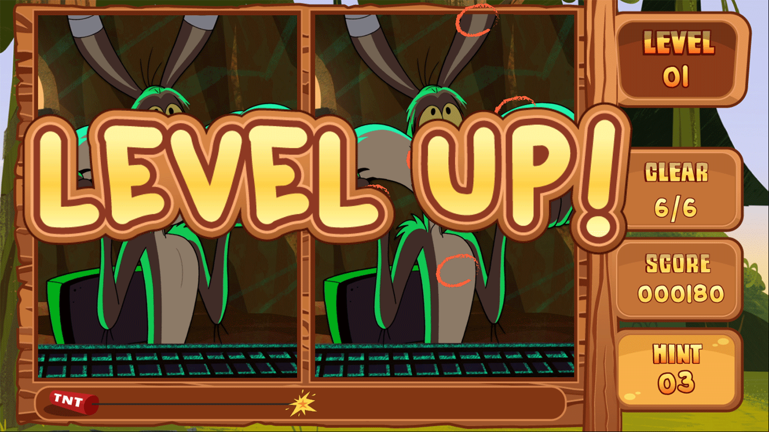 Bugs Bunny Spot the Difference Level Complete Screenshot.