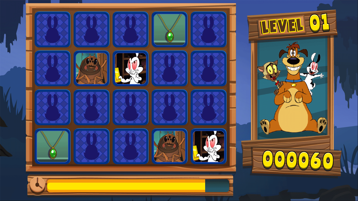 Bunnicula Monster Match Game Screenshot.