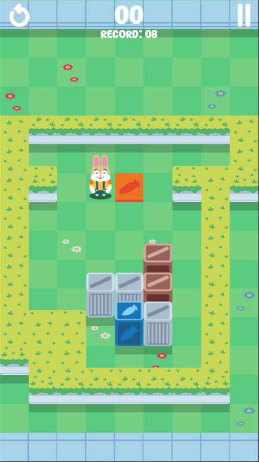 Bunny Push Game Screenshot.