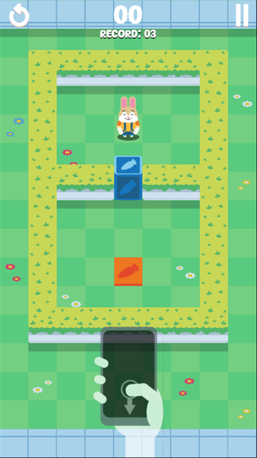 Bunny Push Game How to Play Screen Screenshot.