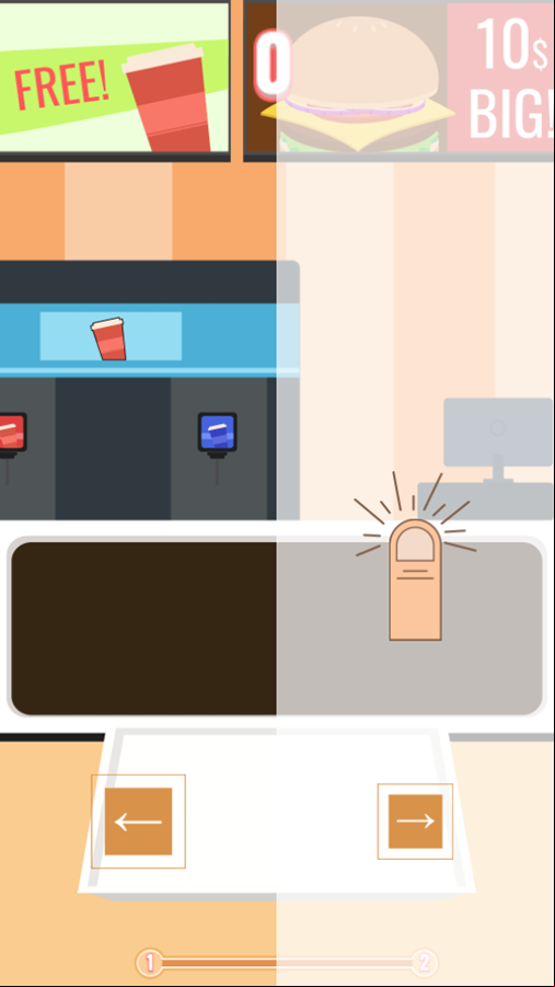 Burger Fall Game How To Move Right Screenshot.