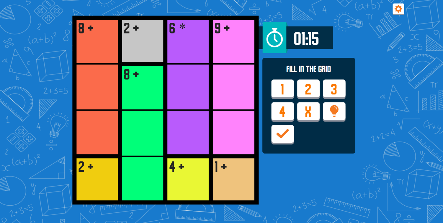 CalcuDoku Game Screenshot.