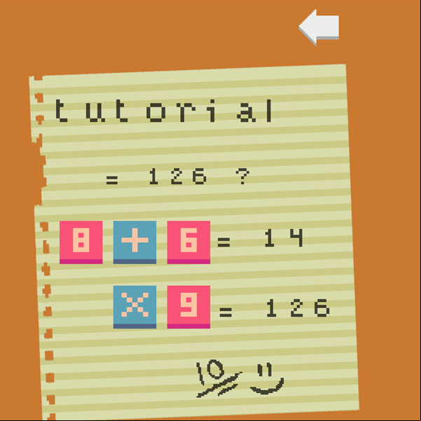Calculate This Game Tutorial Screen Screenshot.
