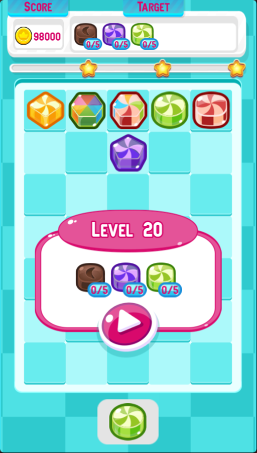 Candy Blast Game Final Level Screenshot.