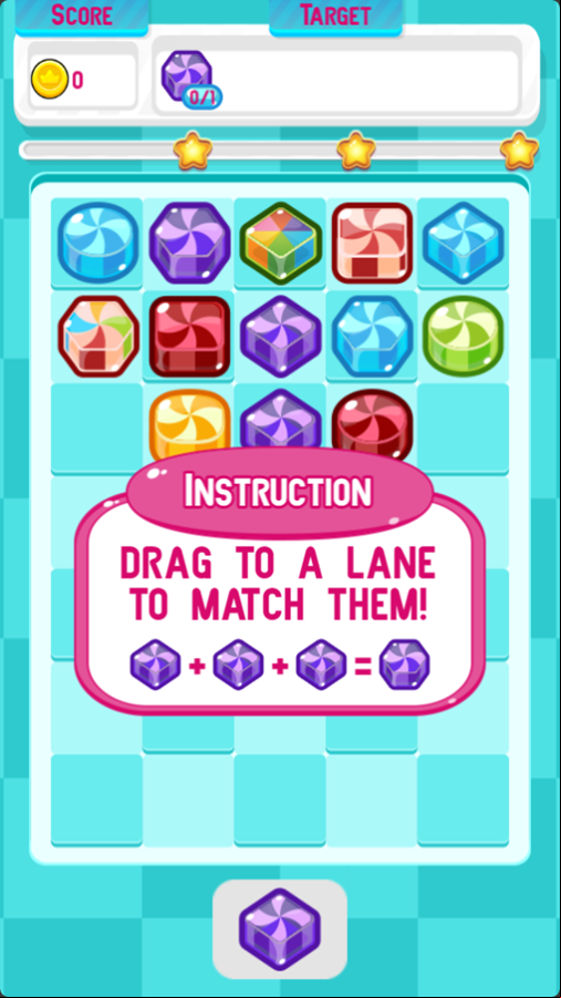 Candy Blast Game Instruction Screenshot.