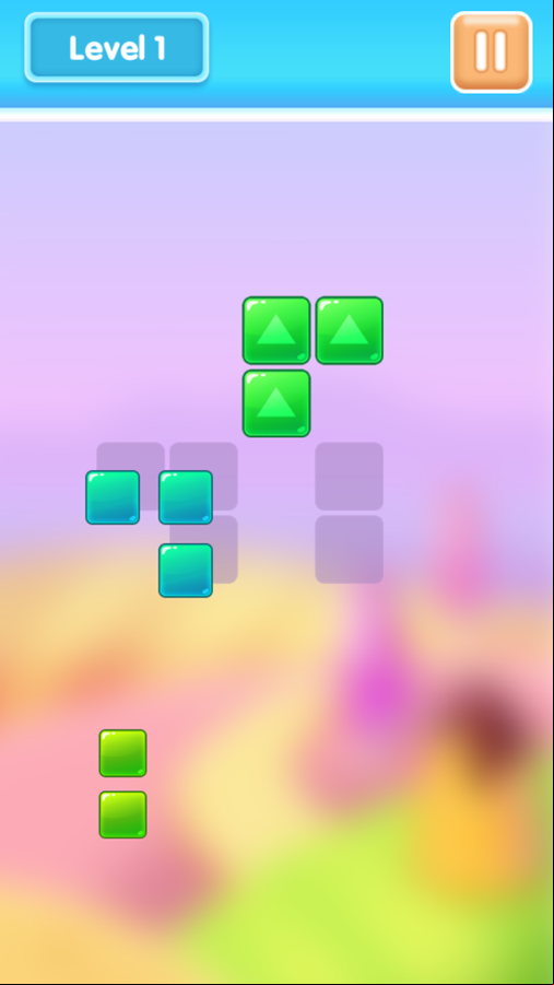 Candy Blocks Game Level Play Screenshot.
