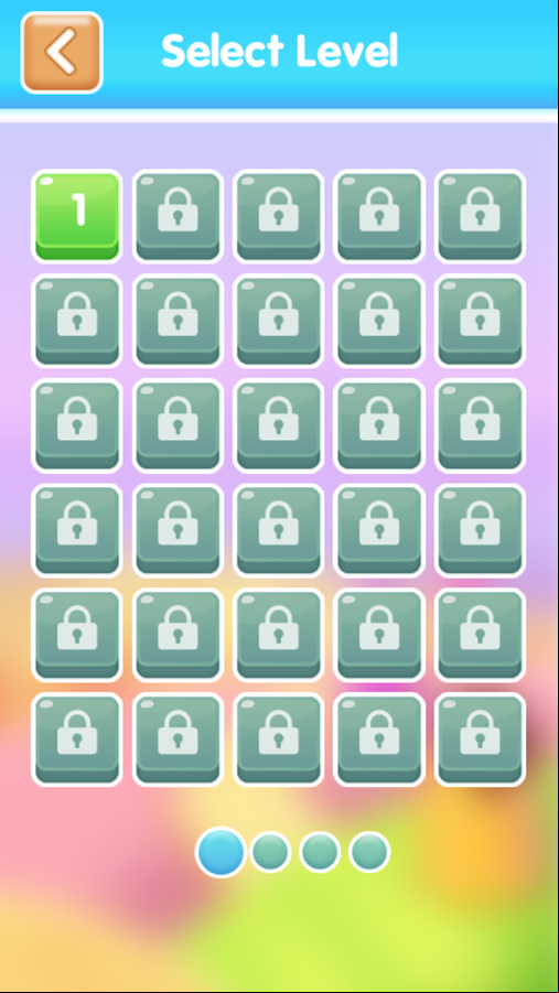 Candy Blocks Game Select Level Screenshot.