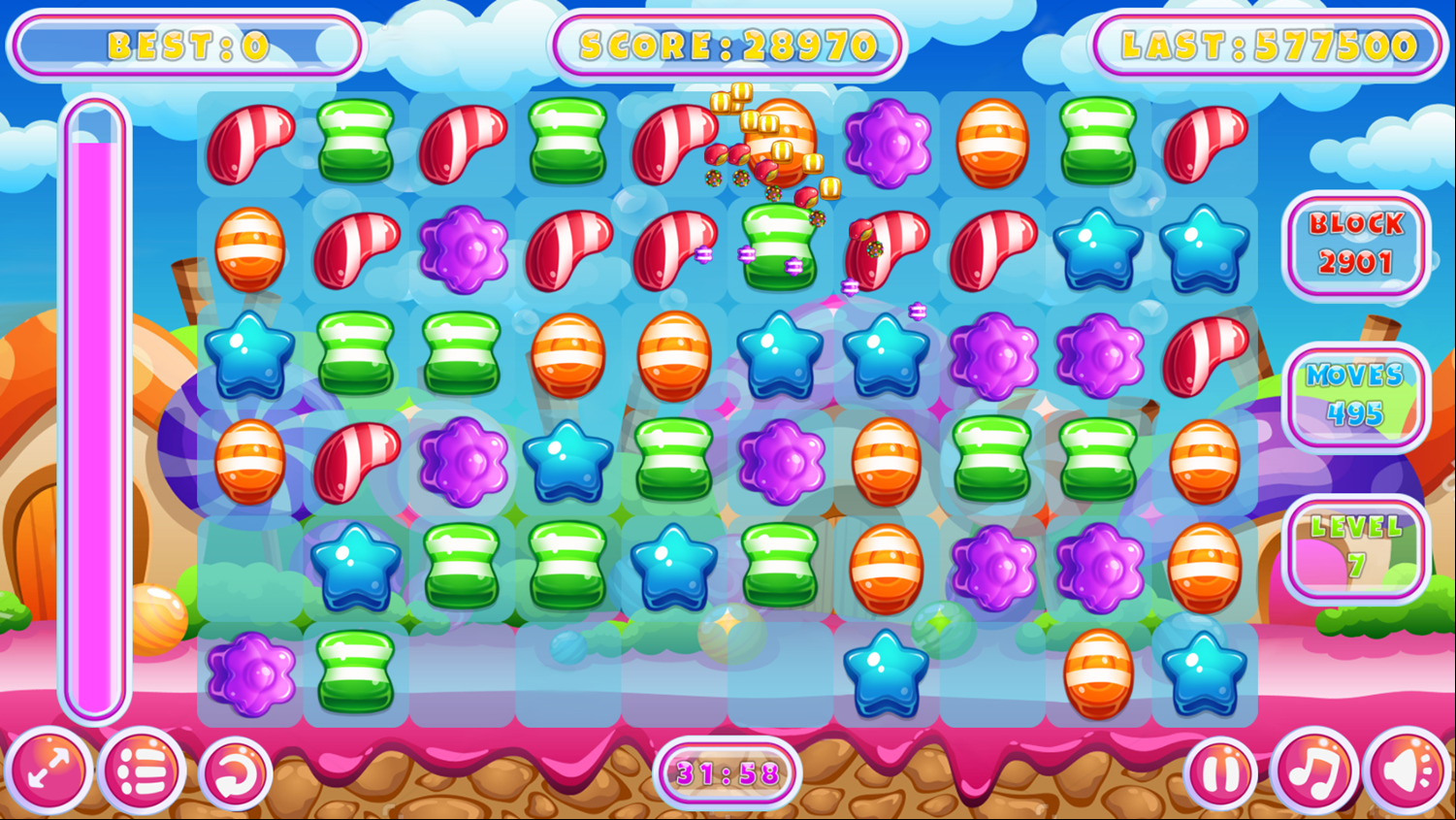 Candy Match Saga Game Progress Screenshot.