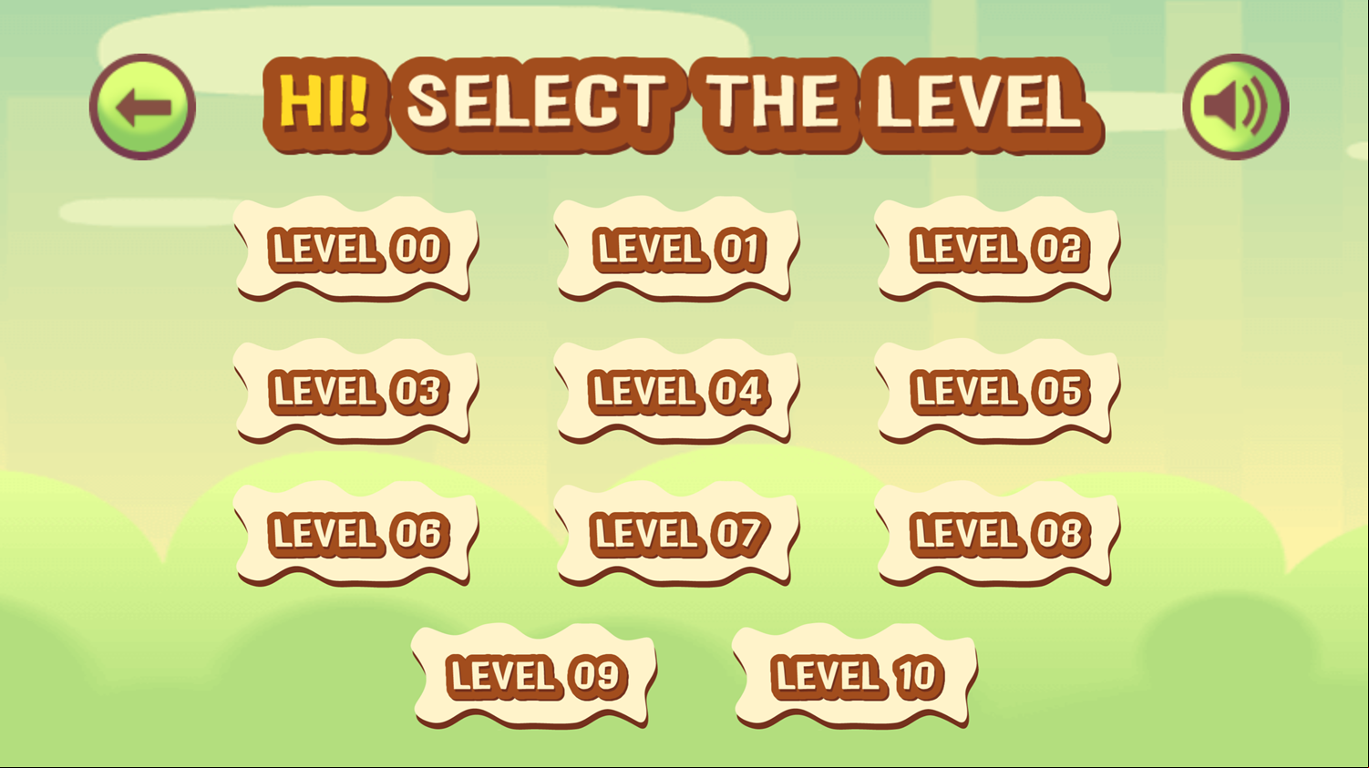 Cannon Shot Level Selection Screenshot.