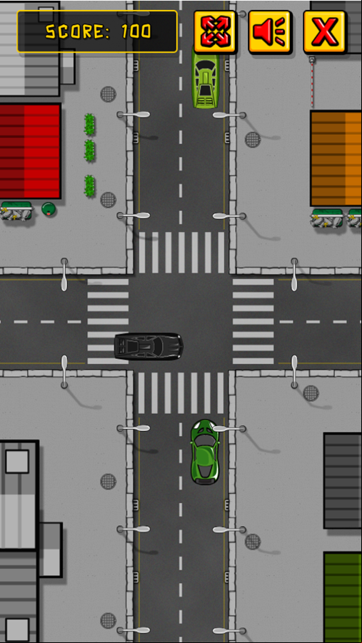 Car Crossing Game Play Screenshot.