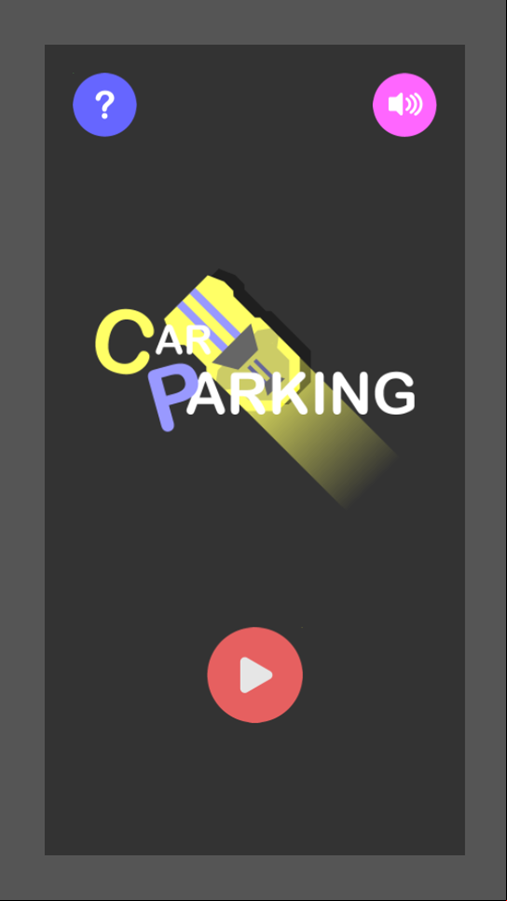 Car Parking Game Welcome Screen Screenshot.