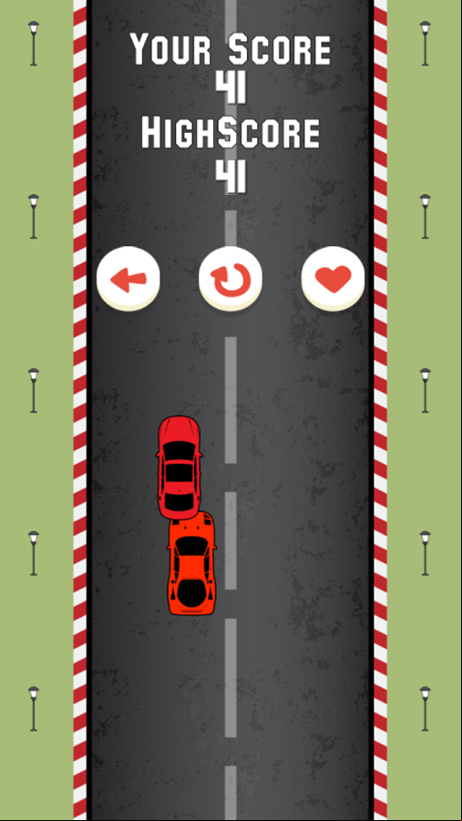 Car Traffic Racing Game Over Screenshot.