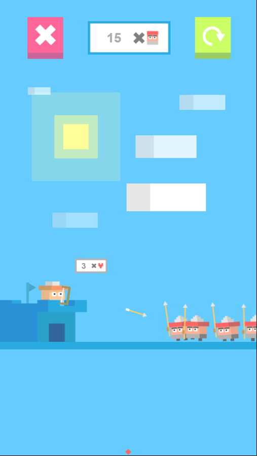 Castle Attack Game Play Screenshot.